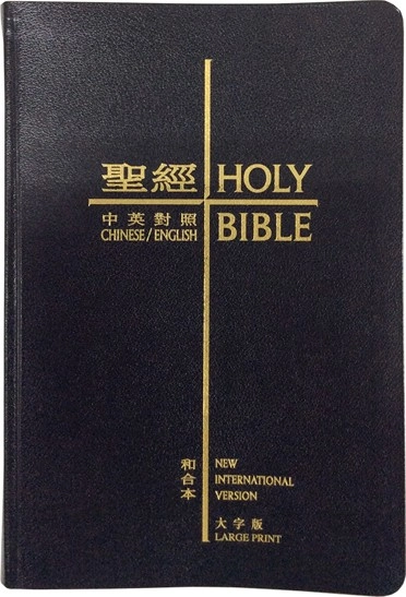 Holy Bible, Union/NIV, Traditional Chinese/English, Large Print, Bonded Leather, Black, Gilt CBT1253